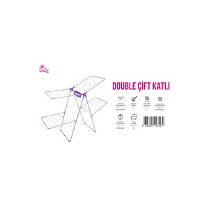 Double Çift Katlı Kurutmalık