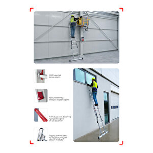 Çağsan 2x6 Basamaklı Duocombi - İki Parçalı Çok Amaçlı Merdiven Tsa4