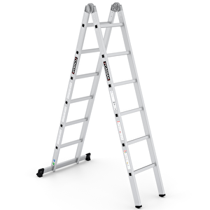 2x6 Basamaklı Folde - Katlanır Merdiven K4 2x6 Basamak