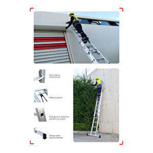 Çağsan 2x10 Basamaklı Duorope - İpli & Makaralı Merdiven M1006