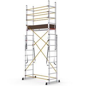 2x8 Basamaklı Polysafe - Çok Amaçlı İskele Merdiven Pl003