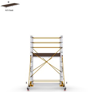 Çağsan 2x10 Basamaklı 5,8 M Çalışma Yüksekliği Telesafe Xln - İki Parçalı Alüminyum İskele S005_xln