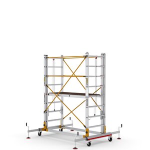 2x8 Basamaklı 4,7 M Çalışma Yüksekliği Telesafe Xl_fp - İki Parçalı Alüminyum İskele S004_xl_fp 2x8  Basamak