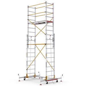 2x10 Basamaklı 5,8 M Çalışma Yüksekliği Telesafe Xl_fp - İki Parçalı Alüminyum İskele S005_xl_fp 2x10 Basamak