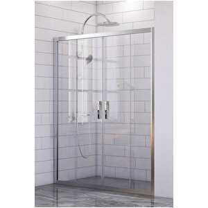 Duşakabin Ön Cephe Şeffaf 5mm Temperli Cam Yükseklik 190 Cm Krom Profil - 155 Cm 155 cm