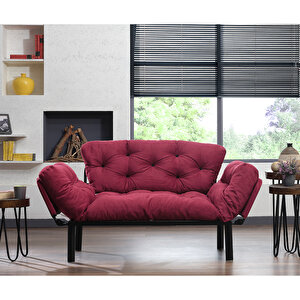 Nitta İkili Kanepe Bordo Bordo