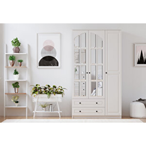 Beyza Country 3 Kapak 2 Çekmeceli Gardırop 210