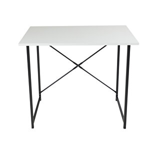 Metal Ayaklı Çalışma Masası Beyaz  90x60 cm