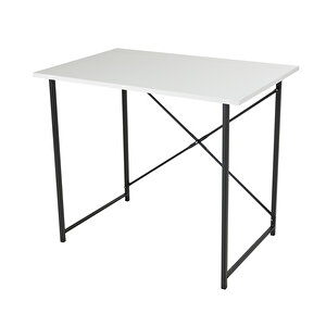 Metal Ayaklı Çalışma Masası Beyaz  90x60 cm