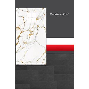 30x60 Cm Gold Damar Mermer Desenli Kendinden Yapışkanlı Mutfak Banyo Wc Kaplama Pvc Panel mr10