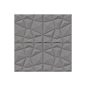 Yeni 70x70cm 0,50M² Antrasit Kendinden Yapışkanlı Piramit Duvar Paneli Köpük dia3