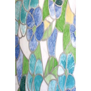 Bien Exclusive (50CM X 2MT), 1 M² Cm Vitray Pencere Desen Şeffaf Yapışkanlı Kaplama Pvc Folyo F-63