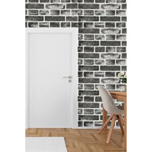 4 Adet, 70x70 Cm 2M² Gri Emboss Dekoratif Kendinden Yapışkanlı Esnek Duvar Kağıdı Kaplama Paneli Köpük -5011