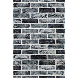 4 Adet, 70x70 Cm 2M² Gri Emboss Dekoratif Kendinden Yapışkanlı Esnek Duvar Kağıdı Kaplama Paneli Köpük -5011