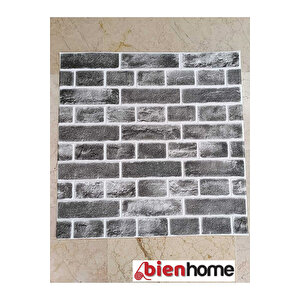 4 Adet, 70x70 Cm 2M² Gri Emboss Dekoratif Kendinden Yapışkanlı Esnek Duvar Kağıdı Kaplama Paneli Köpük -5011