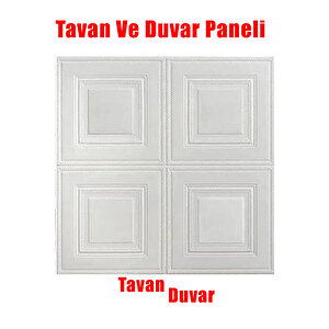 4 Adet, 70x70cm 2M² Beyaz 3d Dekoratif Kendinden Yapışkanlı Köpük Duvar Kaplama Paneli-3150-Tavan Kaplama Köpüğü