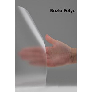 Bien Home 10113 Şeffaf Buzlu Cam Premium Buzlu Cam Yapışkanlı Folyo 45cm X 1m