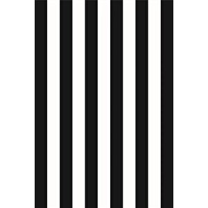 Bien Exclusive (50CM X 2MT), 1 M² Cm Siyah Beyaz Çzgili Yapışkanlı Kaplama Pvc Folyo F-06
