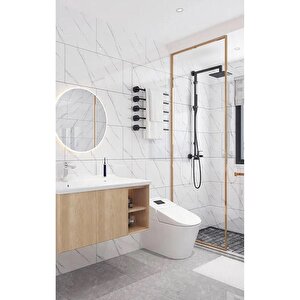 30x60 Cm Beyaz Mermer Desenli Kendinden Yapışkanlı Seramik Köpük Banyo WC Kaplama PVC Duvar Paneli