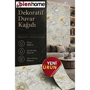 Bien Duvar Kağıtları Esmeralda 5630 Geniş Çiçek Desen Duvar Kağıdı 5,33 M2