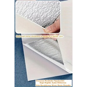 30x60 Cm Açık Gri Damar Mermer Desenli Kendinden Yapışkanlı Mutfak Banyo Wc Kaplama Pvc Panel-MR18