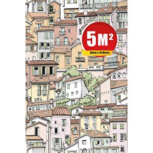 Zümrüt Exclusive 7865 Balat Evleri Desen Duvar Kağıdı 5 M2