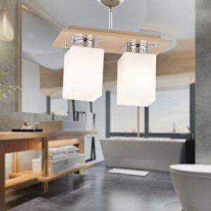 Atlas 2 Li Kahve  Modern Genç Odası Mutfak- Banyo Mutfak Salon Spot Avize