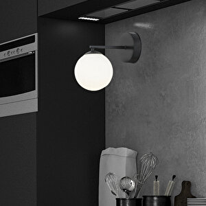 Elvin Siyah Duvar Lambası Yatak Odası-yatak Başı-banyo İçin Modern Retro Aplik