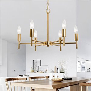 Vaneo 6 Lı Gold Modern Genç Odası Mutfak Salon Avize