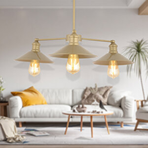 Yanko 3 Lü Eskitme Aşağı Bakar Modern Sarkıt Genç Odasıyatak Odası Salon Avize