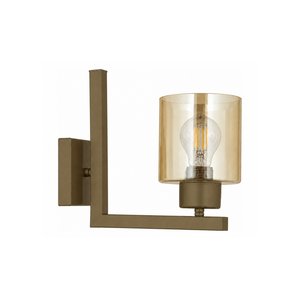 Tasse Eskitme Boyalı Duvar Lambası Yatak Odası-yatak Başı-banyo İçin Bal Camlı Modern Aplik