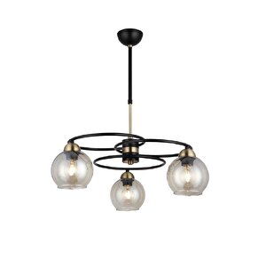Püren 3lü Siyah Modern Genç Odası Mutfak Retro Salon Avize