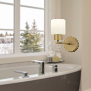 Lima Eskitme Beyaz Cam Duvar Lambası Yatak Odası-yatak Başı-banyo İçin Modern Aplik