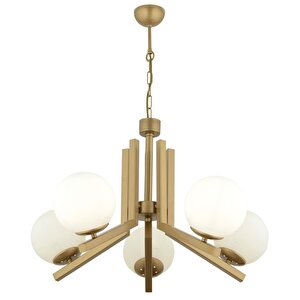 Morgan 5 Lü Komple Eskitme Boyalı Beyaz Camlı Modern Genç Odası Yatak Odası Salon Avize