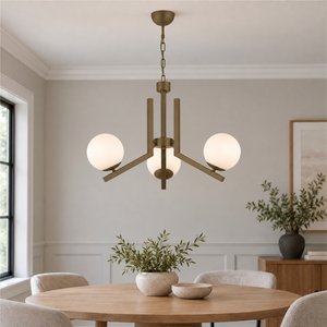 Morgan 3 Lü Komple Eskitme Boyalı Beyaz Camlı Modern Genç Odası Yatak Odası Salon Avize