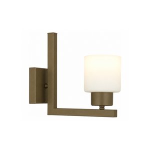 Torqu Eskitme Boyalı Beyaz Camlı Duvar Lambası Yatak Odası-yatak Başı-banyo İçin Modern Aplik