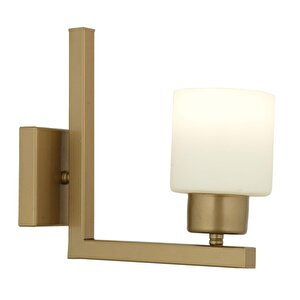 Torqu Eskitme Boyalı Beyaz Camlı Duvar Lambası Yatak Odası-yatak Başı-banyo İçin Modern Aplik
