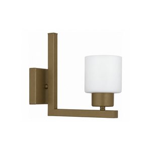 Torqu Eskitme Boyalı Beyaz Camlı Duvar Lambası Yatak Odası-yatak Başı-banyo İçin Modern Aplik
