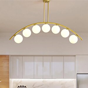 Fralde 7 Li Gold Modern Mutfak Cafe Restoran Için Uygun Retro Salon Avize Yedili