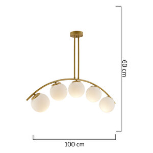 Fralde 5 Li Gold Modern Mutfak Cafe Restoran Için Uygun Retro Salon Avize