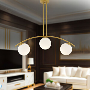 Fralde 3 Lü Gold Modern Mutfak Cafe Restoran Için Uygun Retro Salon Avize Üçlü