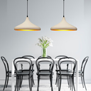 Pera Beyaz 2li Modern Retro Sarkıt Mutfak Salon Avize-sarkıt Seti