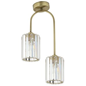 Nadia 2 Li Eskitme Kristalli Taşlı Modern Tasarım Kristal Salon Avize