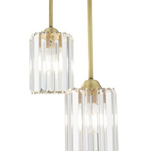 Nadia 2 Li Eskitme Kristalli Taşlı Modern Tasarım Kristal Salon Avize