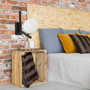 Morgan Eskitme Siyah Duvar Lambası Yatak Odası-yatak Başı-banyo İçin Modern Aplik