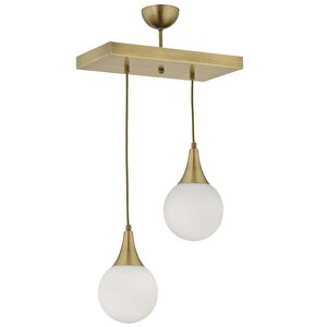 Damla 2 Li Sıralı Eskitme Modern Sarkıt Mutfak Oturma Odası Salon Sarkıt Avize