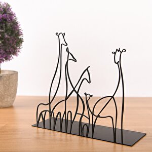 Metal Masa Üstü Biblo Giraffa 18x20 Cm Myk1403