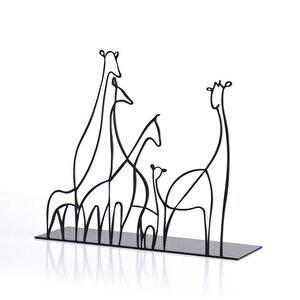 Metal Masa Üstü Biblo Giraffa 18x20 Cm Myk1403