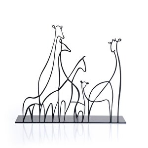 Metal Masa Üstü Biblo Giraffa 18x20 Cm Myk1403