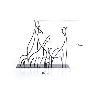 Muyika Metal Masa Üstü Biblo Giraffa 18x20 Cm Myk1403